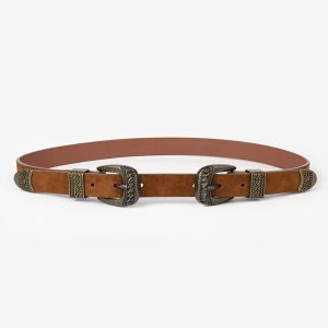 Belts | Bohemien Italian Leather Conch Belt Brown –  Womens Accessories Belts