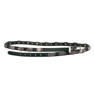 Belts | Diamonte Italian Leather Conch Belt Black –  Womens Accessories Belts