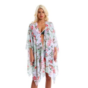 Cover Ups & Kimonos | Metalli Giorno Ruffle Kimono Metalli Giorno –  Womens Cover Ups & Kimonos Cover Ups & Kimonos