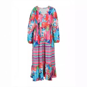 Cover Ups & Kimonos | Summer Stripes Maxi Kaftan Summer Stripes –  Womens Cover Ups & Kimonos Cover Ups & Kimonos