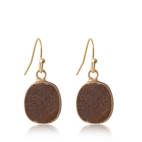 Jewelry | Druzy Round Earrings Pink –  Womens Accessories Jewelry