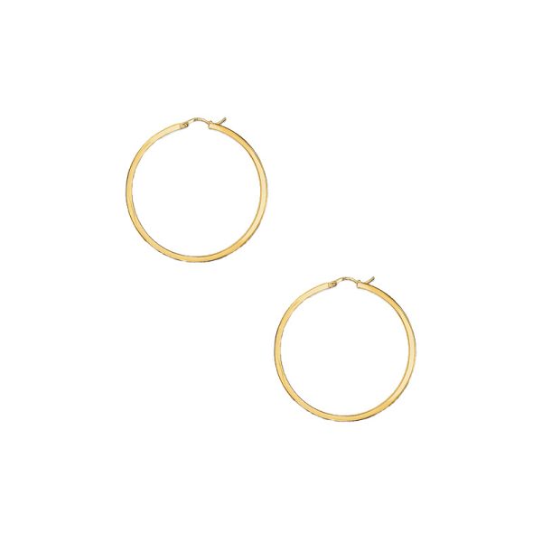 Jewelry | Metal Hoop Earring Gold –  Womens Accessories Gold