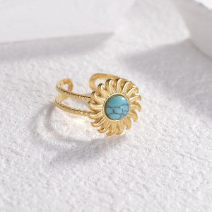 Jewelry | Turquoise Radial Cuff Silver –  Womens Accessories Jewelry