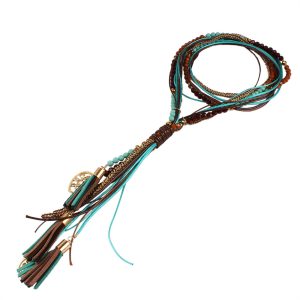 Jewelry | Waterfall Tassel Necklace Blue –  Womens Accessories Blue