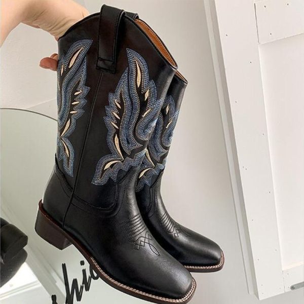 Shoes | Night Sky Cowboy Boot Black –  Womens Accessories Black